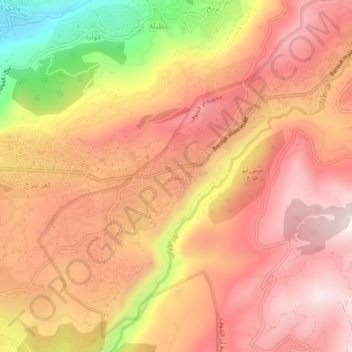 Carte topographique Batloun, altitude, relief