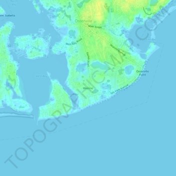 Carte topographique Wianno, altitude, relief