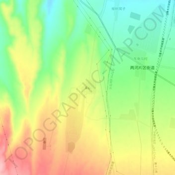 Carte topographique 亚心, altitude, relief