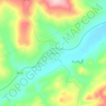 Carte topographique Aïn Reggada, altitude, relief