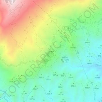 Carte topographique Yegen, altitude, relief