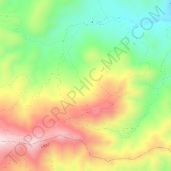 Carte topographique Las Pilillas, altitude, relief