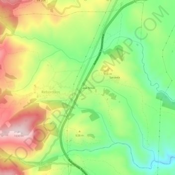 Carte topographique Casa Nova, altitude, relief