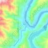Carte topographique Oxbow, altitude, relief