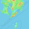 Carte topographique 肝属郡, altitude, relief