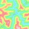 Carte topographique Defeated Creek, altitude, relief