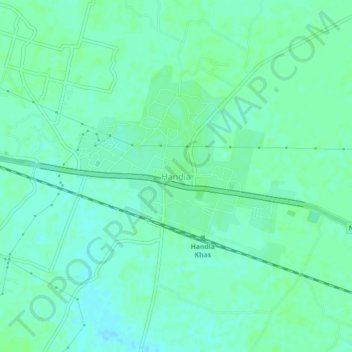 Carte topographique Handia, altitude, relief
