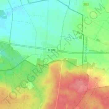 Carte topographique Kemlitz, altitude, relief
