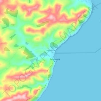 Carte topographique Blackhead, altitude, relief