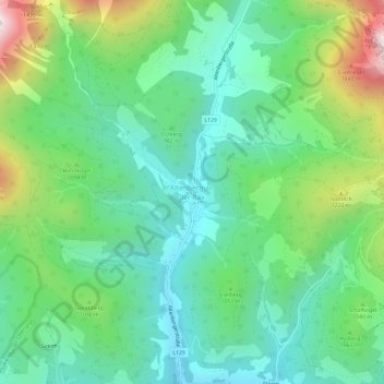 Carte topographique Altenberg an der Rax, altitude, relief