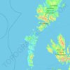 Carte topographique Western Isles, altitude, relief