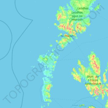 Carte topographique Western Isles, altitude, relief