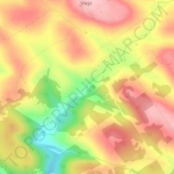 Carte topographique El Tigre, altitude, relief