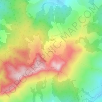 Carte topographique Măgura, altitude, relief