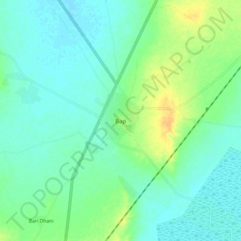 Carte topographique Bap, altitude, relief