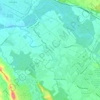 Carte topographique Os, altitude, relief