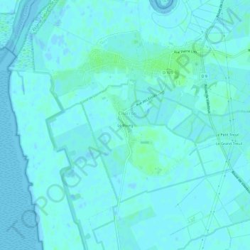 Carte topographique Le Bourg, altitude, relief