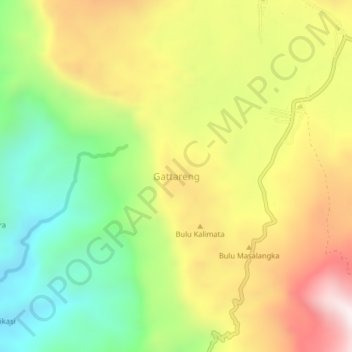 Carte topographique Gattareng, altitude, relief
