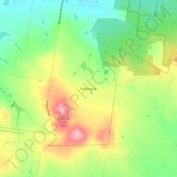 Carte topographique Mollonghip, altitude, relief