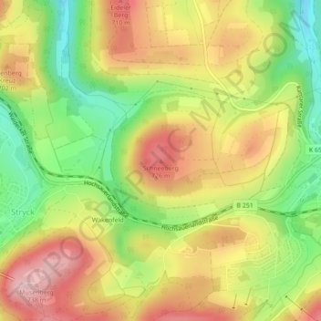 Carte topographique Schneeberg, altitude, relief