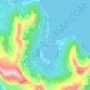 Carte topographique Senjahopen, altitude, relief