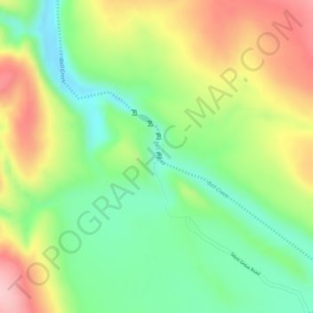 Carte topographique Bell Gorge, altitude, relief