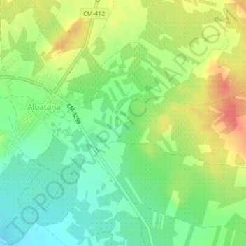 Carte topographique Royo, altitude, relief