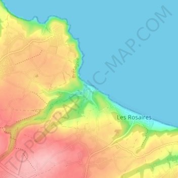 Carte topographique Tournemine, altitude, relief