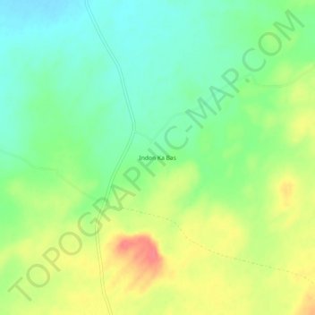 Carte topographique Indon Ka Bas, altitude, relief