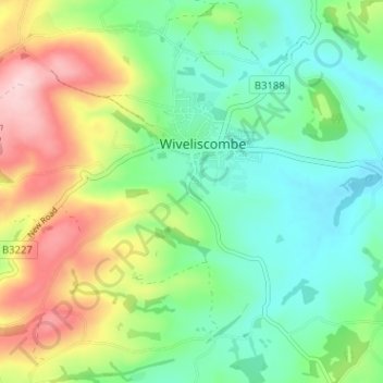 Carte topographique Hartswell, altitude, relief