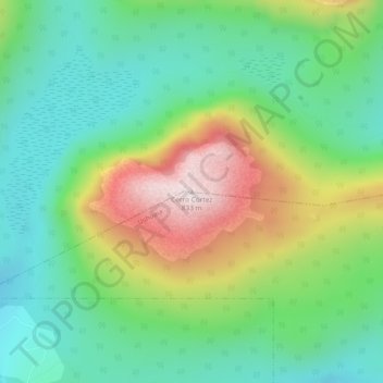 Carte topographique Cerro Cortez, altitude, relief