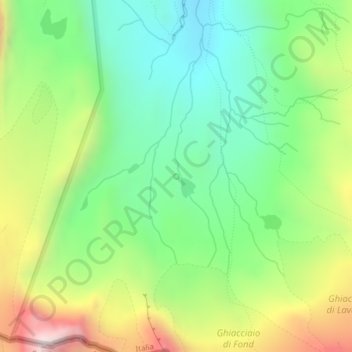 Carte topographique Sorgenti della Dora di Rhemes, altitude, relief