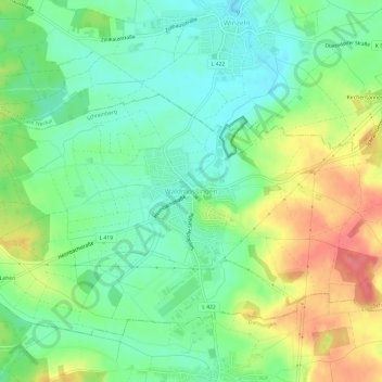 Carte topographique Waldmössingen, altitude, relief