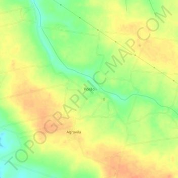 Carte topographique Porão, altitude, relief
