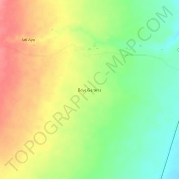 Carte topographique Boye Gerarsa, altitude, relief