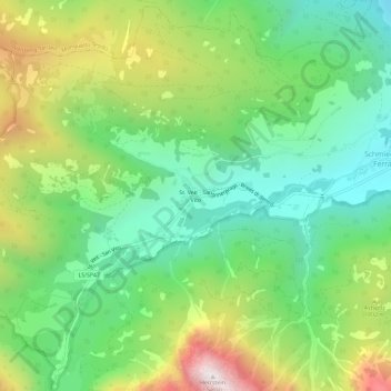 Carte topographique St. Veit - San Vito, altitude, relief