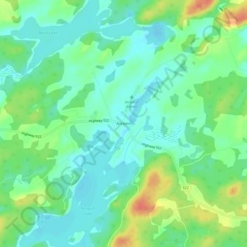 Carte topographique Arnstein, altitude, relief
