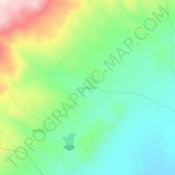 Carte topographique Güzelyayla, altitude, relief