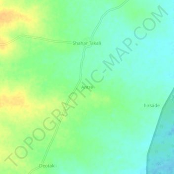 Carte topographique Antre, altitude, relief