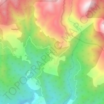 Carte topographique Aïn Allouane, altitude, relief