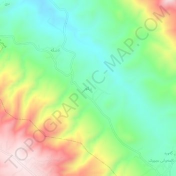Carte topographique Zirgoz, altitude, relief
