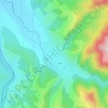 Carte topographique Rusca, altitude, relief