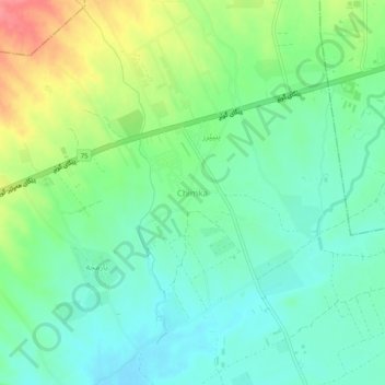 Carte topographique Chimka, altitude, relief