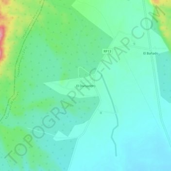 Carte topographique El Divisadero, altitude, relief