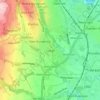 Carte topographique Caego, altitude, relief