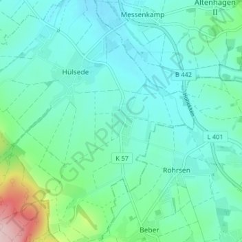 Carte topographique Schmarrie, altitude, relief