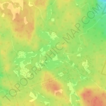 Carte topographique Flat Lakes, altitude, relief