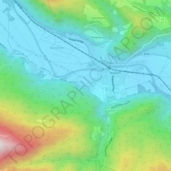 Carte topographique Ötting, altitude, relief