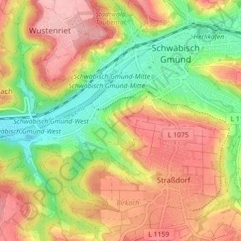 Carte topographique Siechenberg, altitude, relief