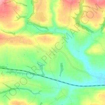 Carte topographique Clarbeston, altitude, relief
